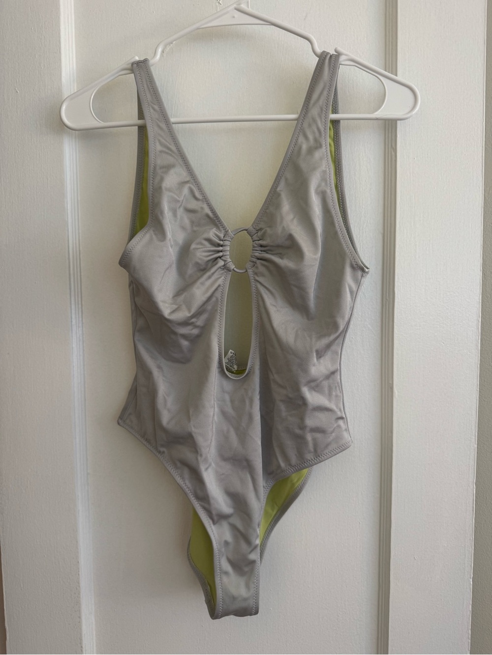 Paloma Wool Silver One-Piece with Lime Accent